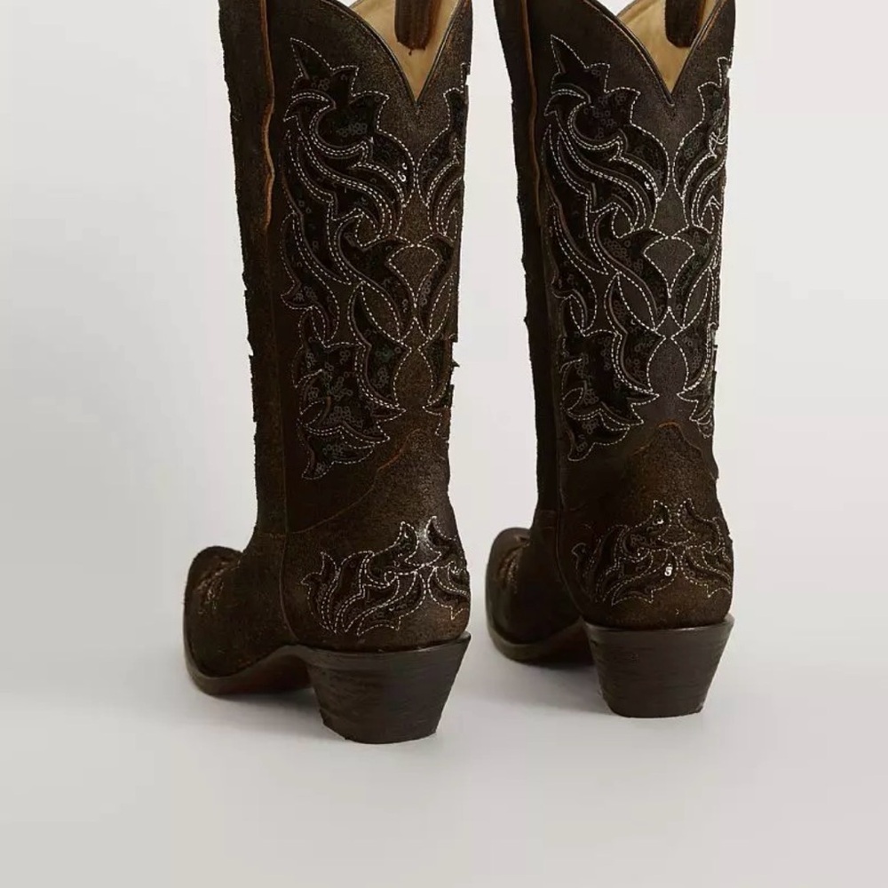 Corral Western Boots Distressed Side Leather And … - image 3